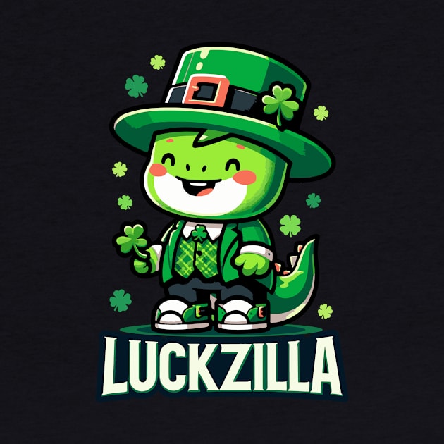 Cheerful Leprechaun Pup - Luckzilla St. Paddy's Celebration by star trek fanart and more